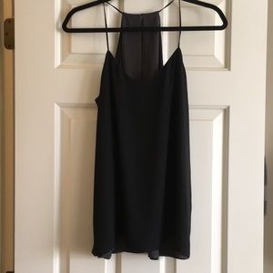 Express black and grey sleeveless blouse size m